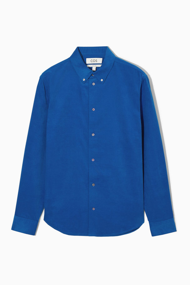 COS Button-down Collar Corduroy Shirt Blue