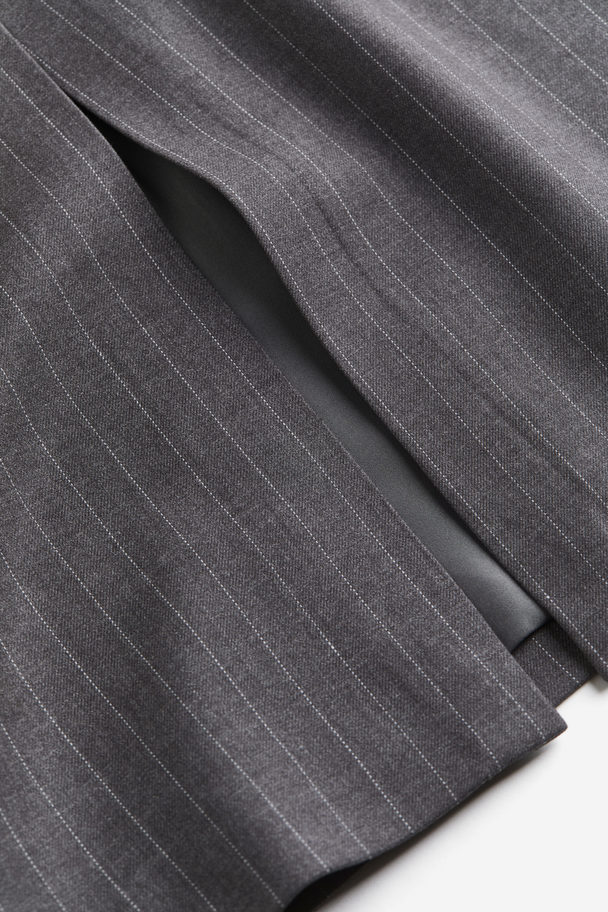 H&M Twill Pencil Skirt Grey/pinstriped