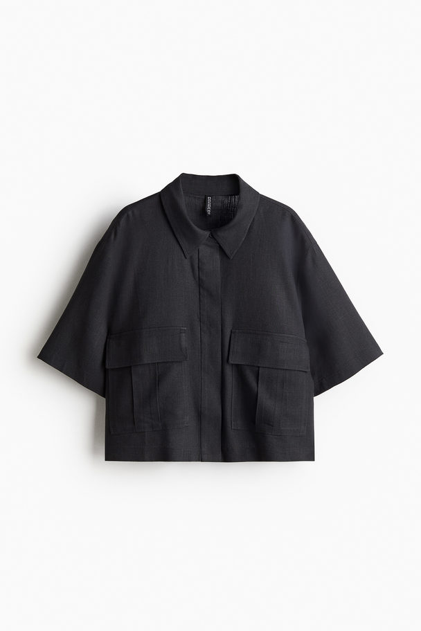 H&M Utilityblouse Donkergrijs