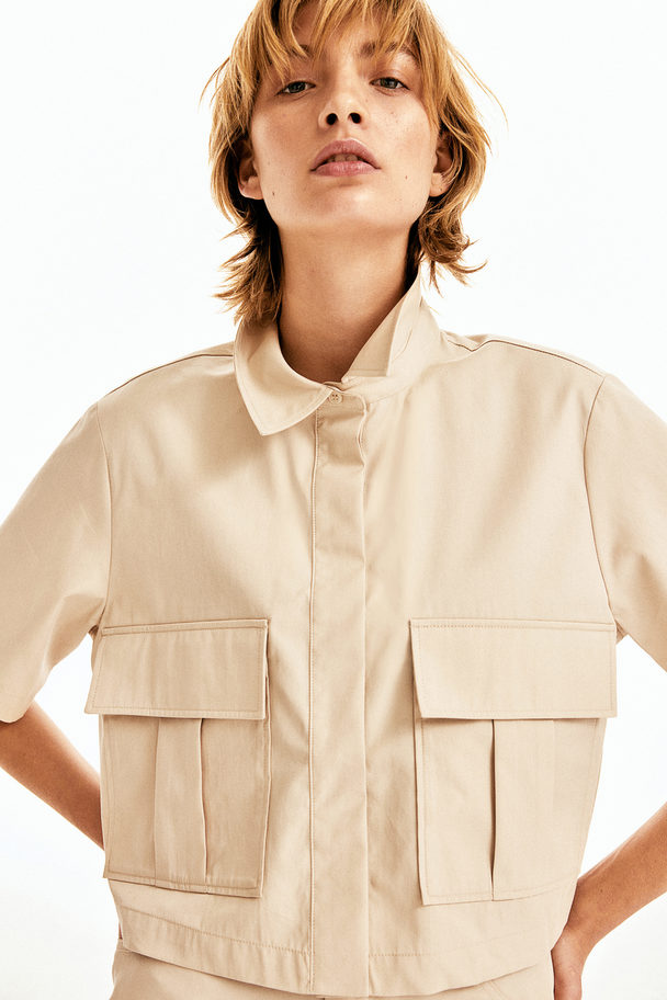 H&M Cargo Shirt Light Beige