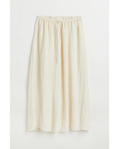 Calf-length Skirt Natural White