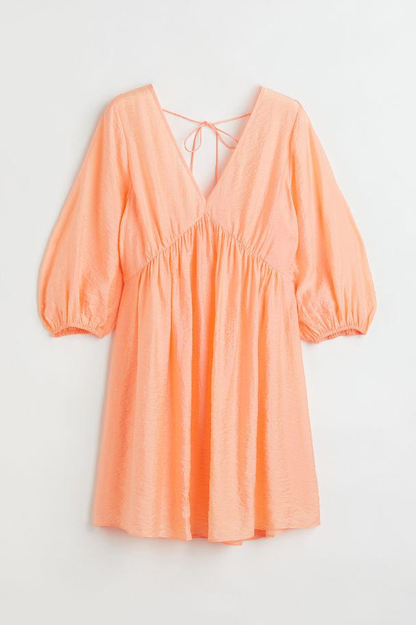 H&M V-neck Dress Light Apricot