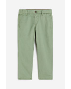 Relaxed Fit Cotton Chinos Green