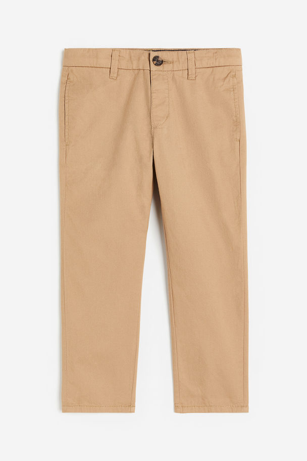 H&M Chinos I Bomull Relaxed Fit Beige