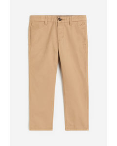 Relaxed Fit Cotton Chinos Beige