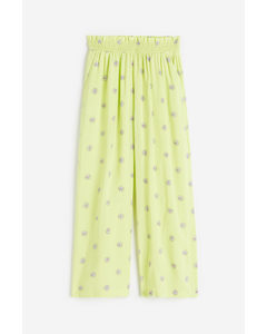 Wide Trousers Yellow/floral