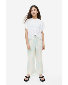 Wide Trousers Light Pink/patterned