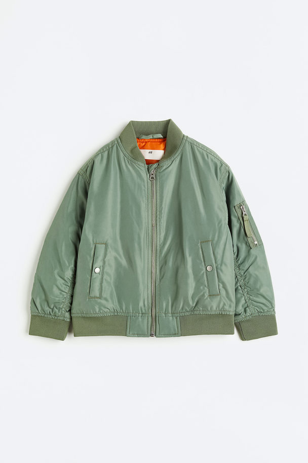 H&M Pilotenjacke Khakigrün