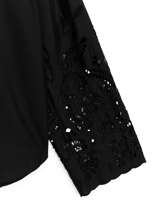 ARKET Embroidered Shirt Black