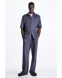Relaxed-fit Straight-leg Trousers Washed Navy