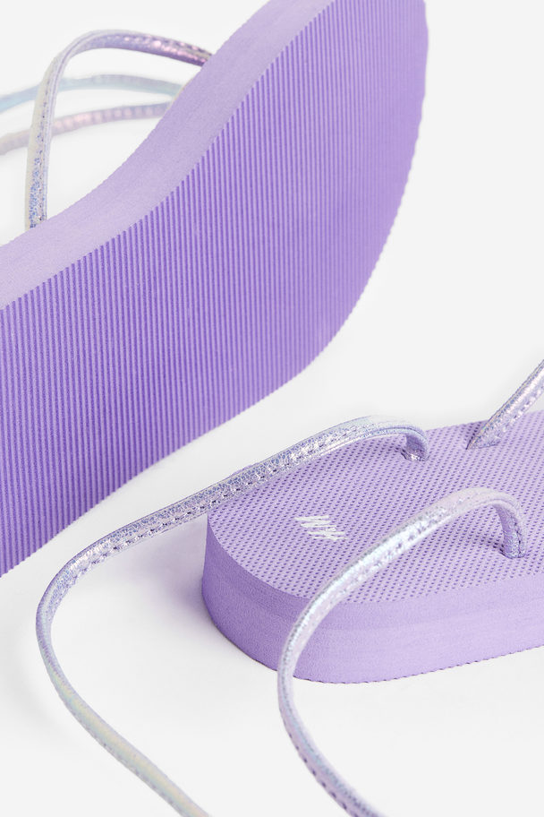H&M Gladiator Flip-flops Light Purple