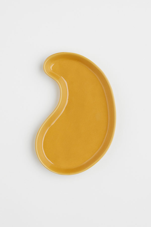 H&M HOME Small Stoneware Tray Yellow