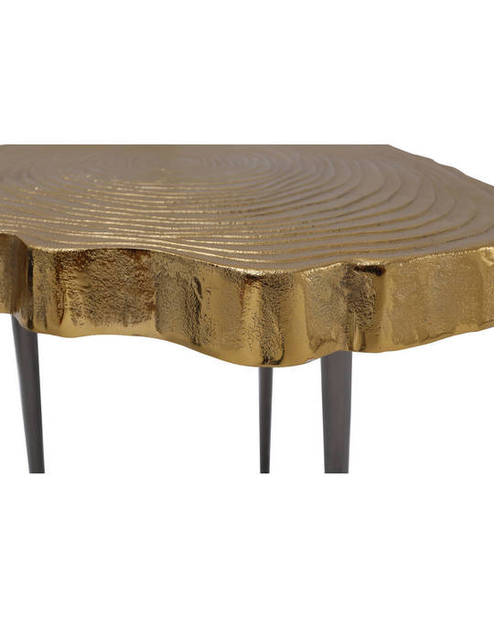 360Living Sidetable Wood Art 125 Gold