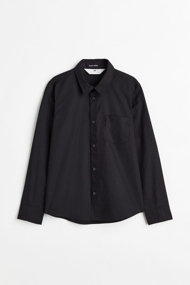 H&M Easy-iron Shirt Black