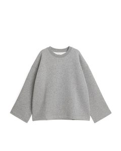 Oversized-Sweatshirt Graumeliert