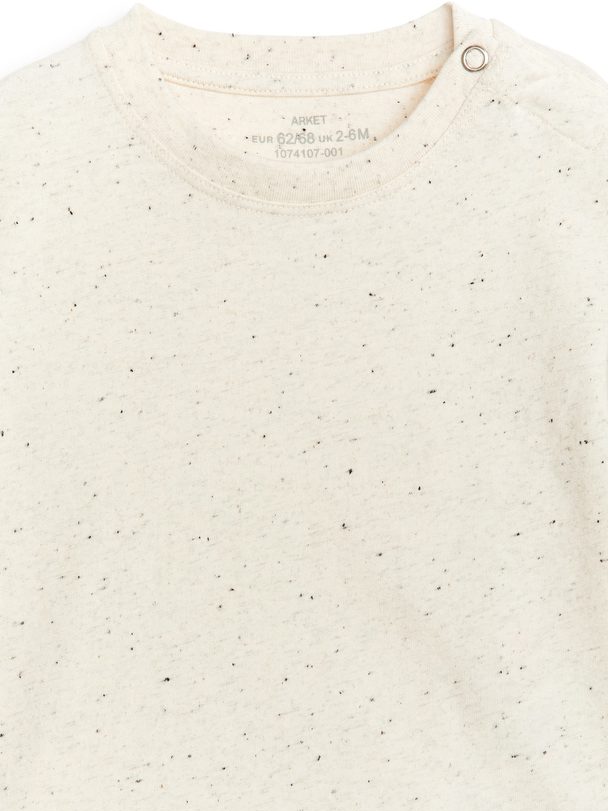 Arket Short-sleeved T-shirt Beige/neps