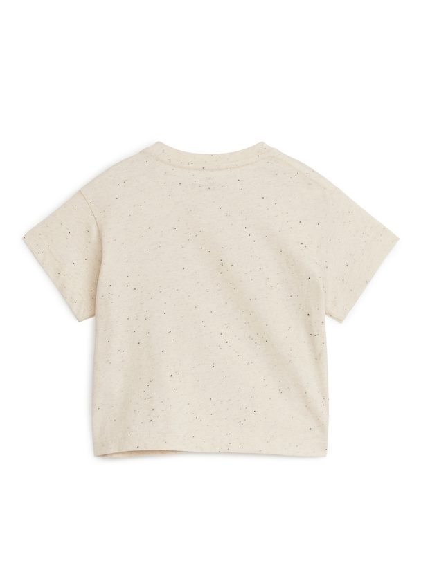 ARKET Kurzärmeliges T-Shirt Beige/Noppen