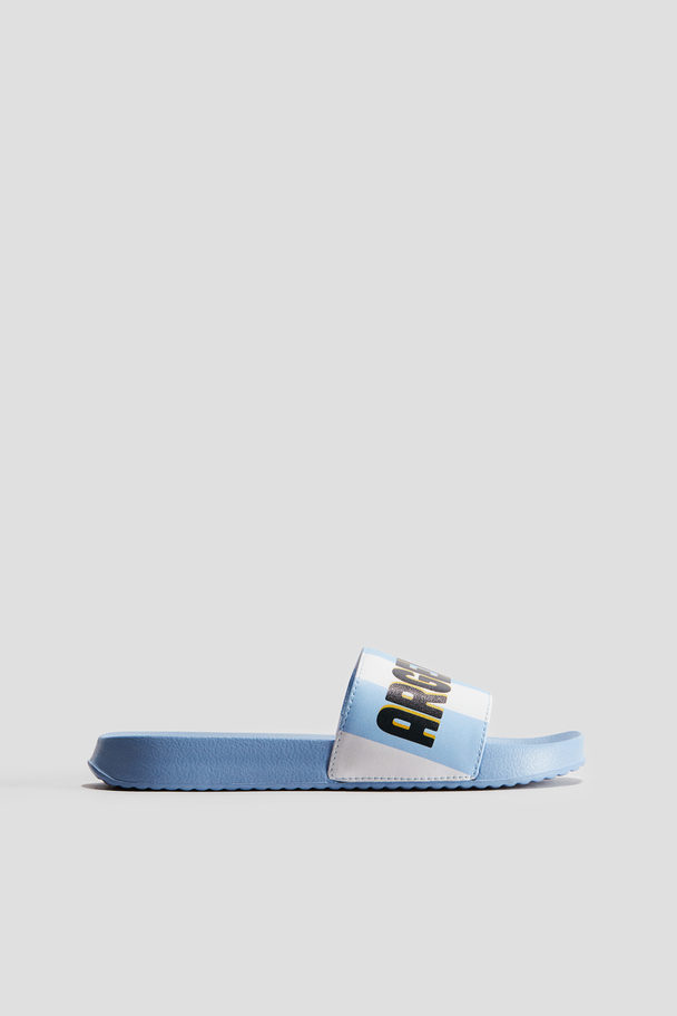 H&M Badesandalen Hellblau/Argentina