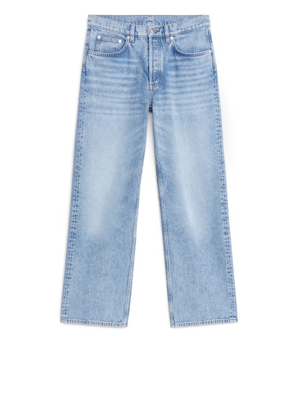 ARKET Shore Jeans Med Låg Midja Och Lös Passform Ljusblå