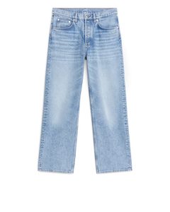 Shore Jeans Med Låg Midja Och Lös Passform Ljusblå