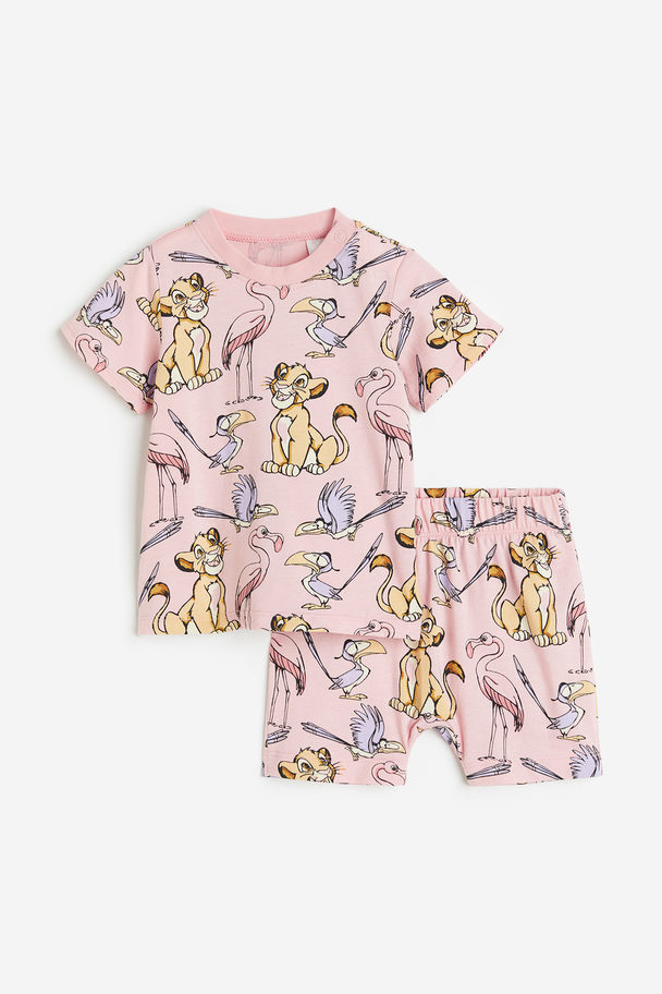 H&M Cotton Pyjamas Light Pink/the Lion King