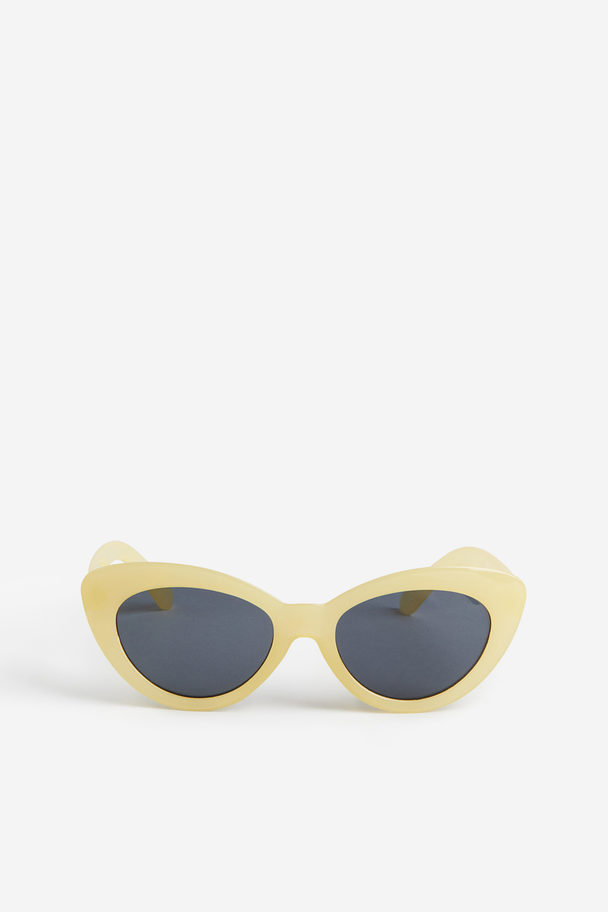 H&M Cat-Eye-Sonnenbrille Hellgelb