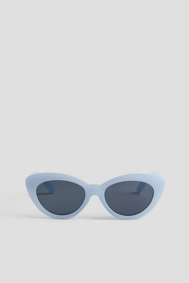 H&M Kattformade Solglasögon Ljusblå