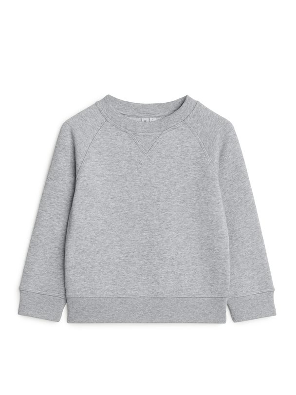ARKET Sweatshirt mit Rundhalsausschnitt Graumeliert