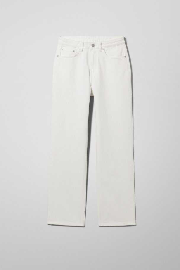 Weekday Voyage High Straight Jeans Loved White