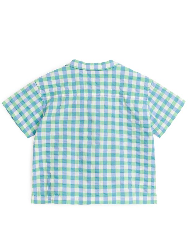 ARKET Short-sleeved Shirt Blue/green/check
