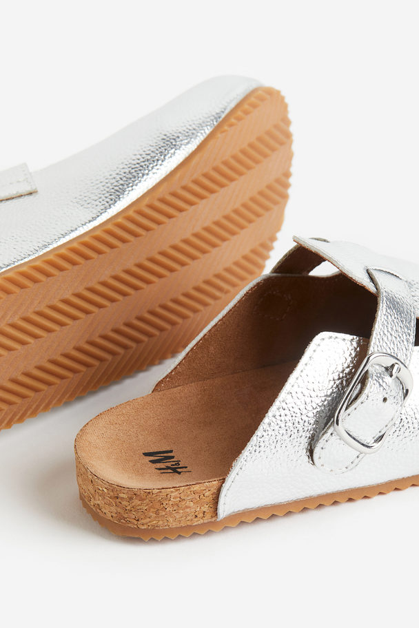 H&M Sandals Silver-coloured