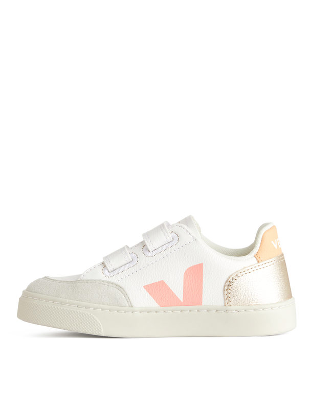 Veja Veja V-12 Kids' Trainers White/pink