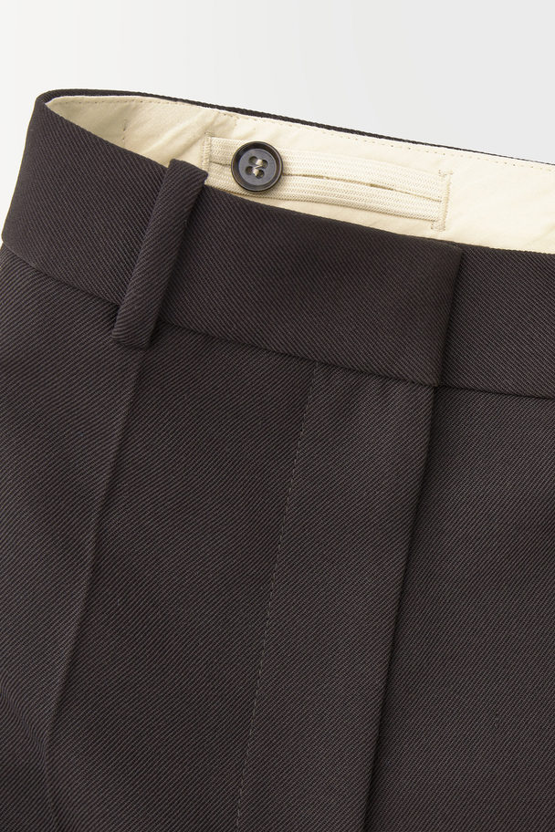 COS The Tuxedo-stripe Trousers Dark Brown