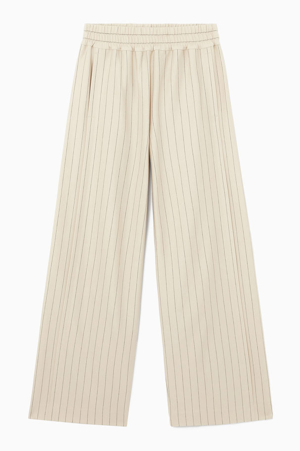 COS Pinstriped Straight-leg Trousers Cream / Pinstriped