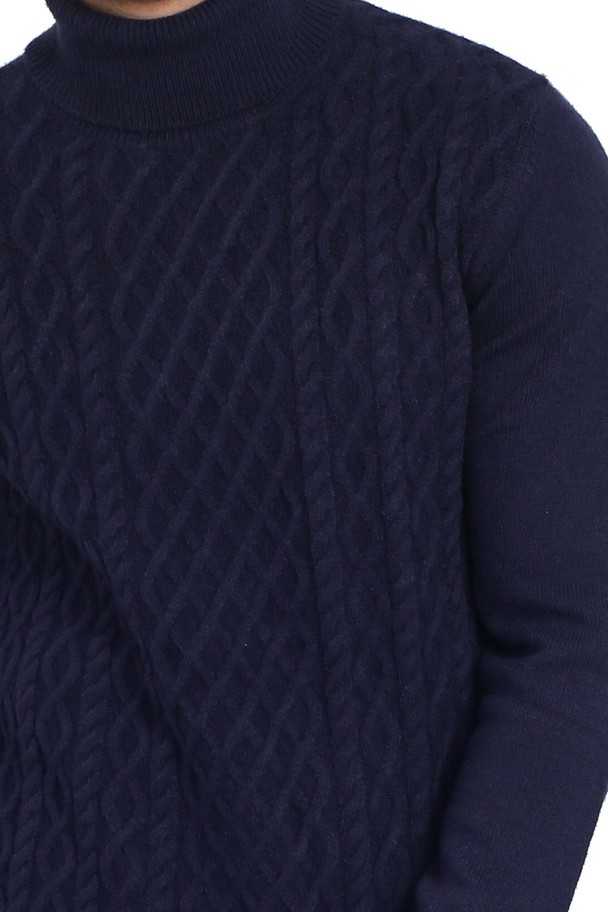 C&Jo Cable Knit Turtleneck Sweater