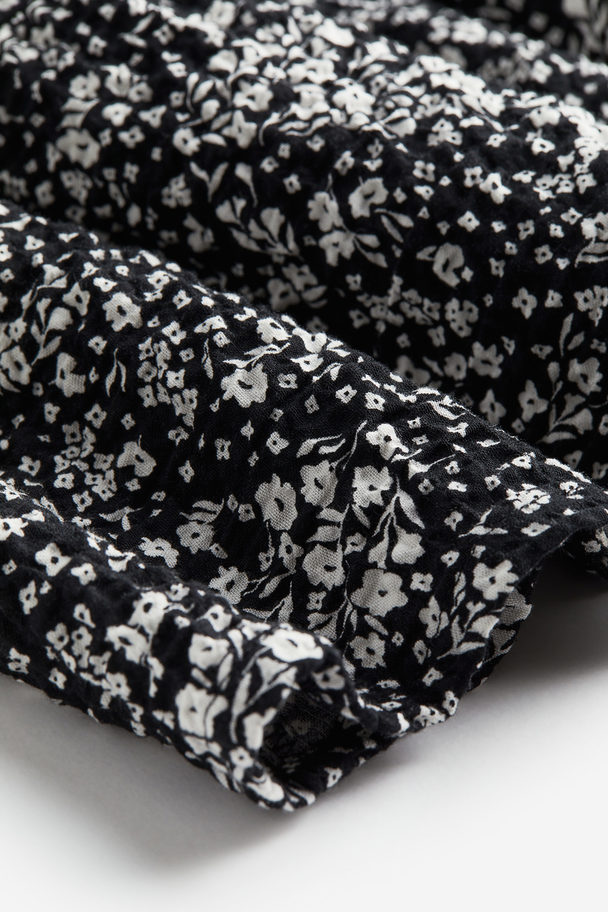 H&M A-line Dress Black/floral