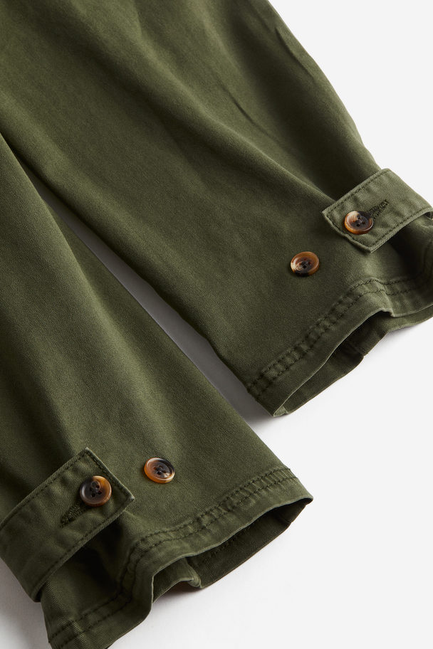 H&M Utility Trousers Dark Green