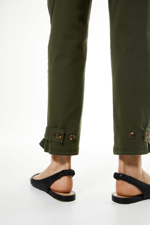 H&M Utility Trousers Dark Green