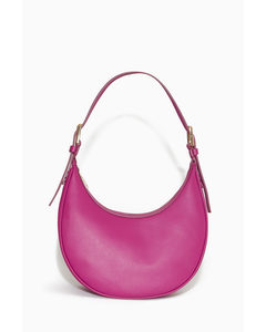 Mini Crescent Bag - Leather Pink