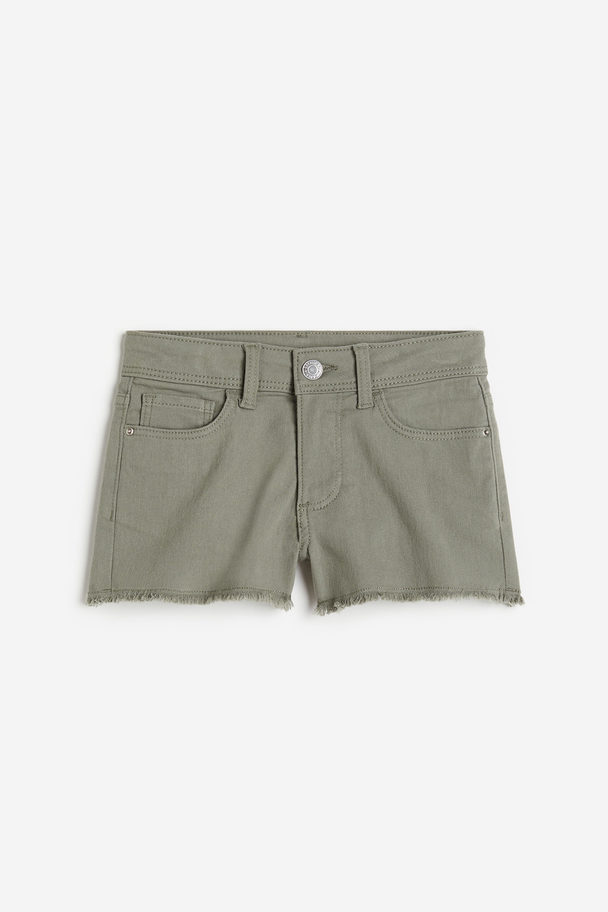 H&M Twill Shorts Light Khaki Green