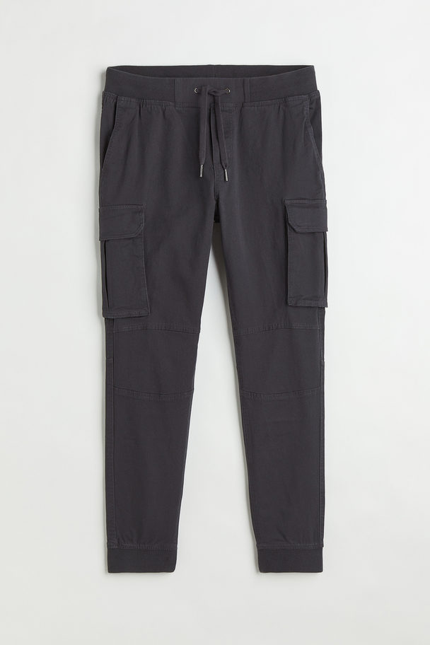 H&M Utilityjoggers - Skinny Fit Donkergrijs