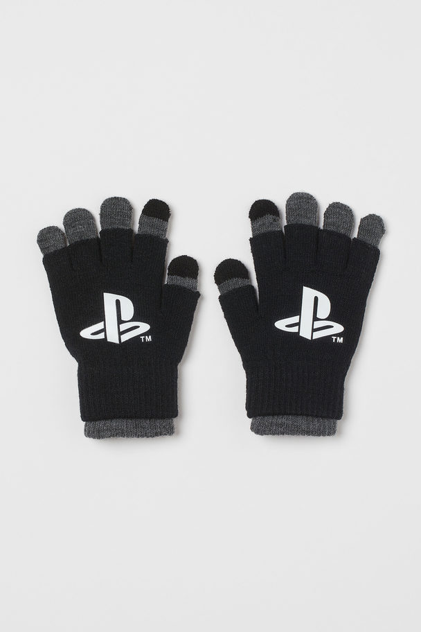H&M Gloves/fingerless Gloves Black/playstation