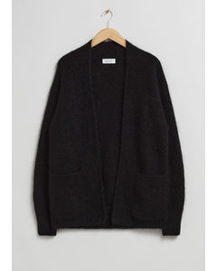 Relaxed Knit Cardigan Black