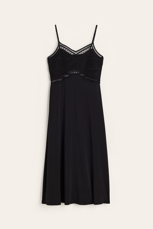 H&M Crochet-look Dress Black