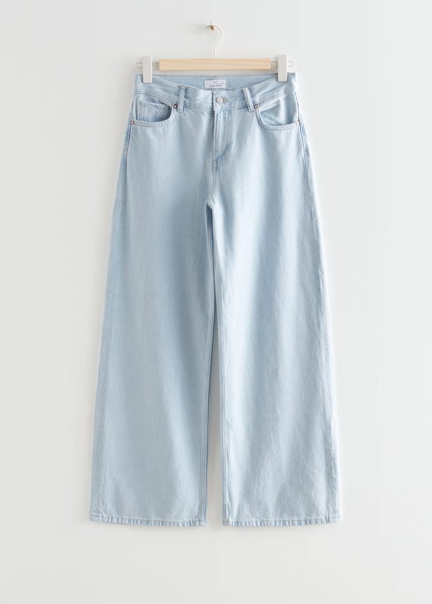 & Other Stories Low Waist Wide Jeans Light Blue