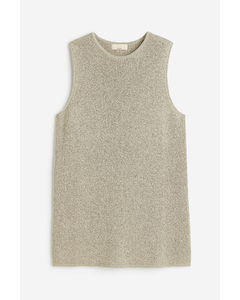 Knitted Silk-blend Top Light Dusty Green