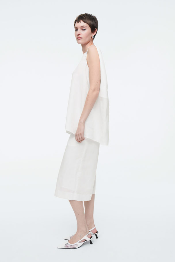 COS Twist-back Sleeveless Top White