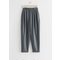 Tailored Tapered Pinstripe Wool Trousers Grey Pinstripe