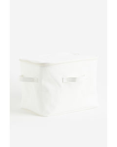 Lidded Storage Basket White