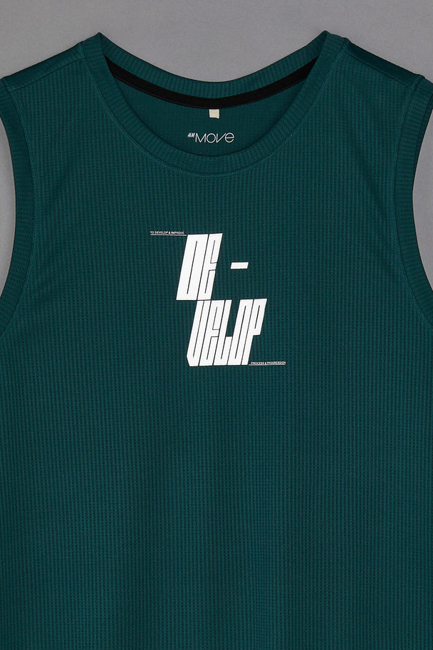 H&M Drymove™ Running Vest Top Dark Turquoise/develop